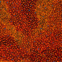 Aboriginal Artwork by Krishana Petrick, Ngapa Jukurrpa (Water Dreaming) - Puyurru, 76x46cm