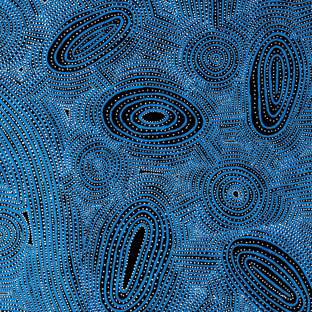 Aboriginal Art by Leah Nampijinpa Sampson, Ngapa Jukurrpa - Pirlinyarnu, 107x91cm - ART ARK®