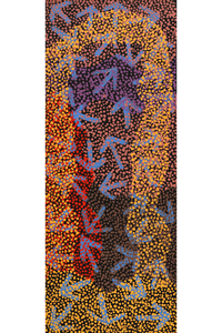 Aboriginal Artwork by Margaret Nangala Gallagher, Yankirri Jukurrpa (Emu Dreaming), 76x30cm