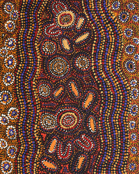 Aboriginal Artwork by Margaret Napangardi Lewis, Mina Mina Dreaming, 50x40cm