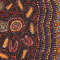 Aboriginal Artwork by Margaret Napangardi Lewis, Mina Mina Dreaming, 50x40cm