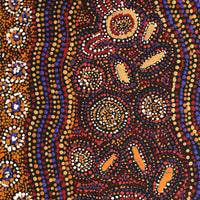 Aboriginal Artwork by Margaret Napangardi Lewis, Mina Mina Dreaming, 50x40cm