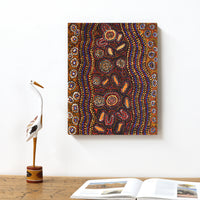 Aboriginal Artwork by Margaret Napangardi Lewis, Mina Mina Dreaming, 50x40cm