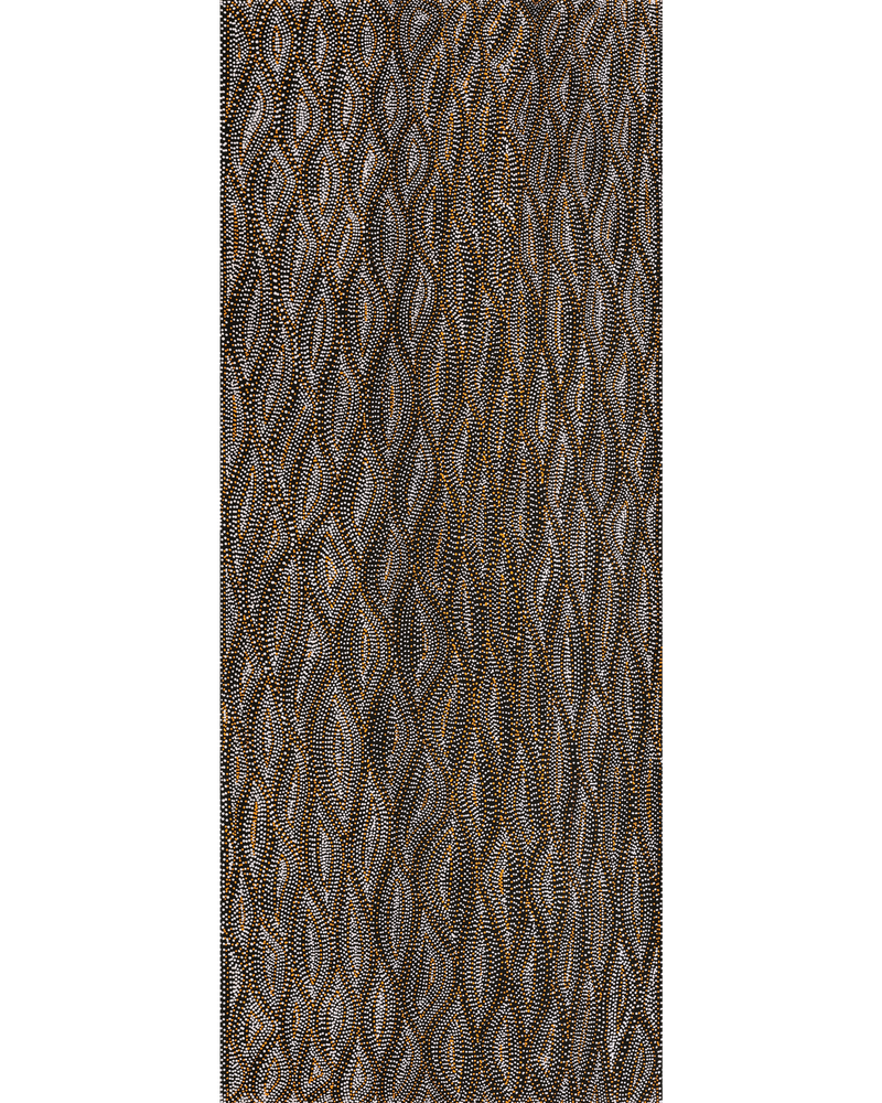 Aboriginal Artwork by Marshall Jangala Robertson, Watiya-warnu Jukurrpa (Seed Dreaming), 152x61cm