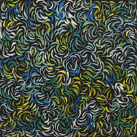 Aboriginal Artwork by Nola Napangardi Fisher, Purrpalanji (Skinny Bush Banana) Jukurrpa, 30x30cm