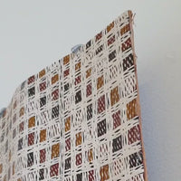Aboriginal Artwork by Yimula Munuŋgurr, Djapu Design, 109x32cm Bark