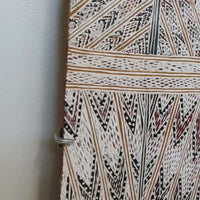 Aboriginal Artwork by Yilpirr Wanambi, Marraŋu, 142x51cm Bark