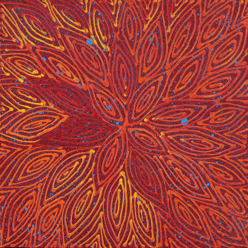 Aboriginal Artwork by Reanne Nampijinpa Brown, Pamapardu Jukurrpa (Flying Ant Dreaming) - Warntungurru, 30x30cm
