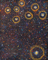 Aboriginal Artwork by Sabrina Napangardi Granites, Mina Mina Jukurrpa (Mina Mina Dreaming), 50x40cm