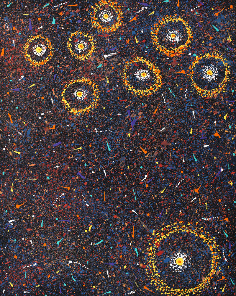 Aboriginal Artwork by Sabrina Napangardi Granites, Mina Mina Jukurrpa (Mina Mina Dreaming), 50x40cm