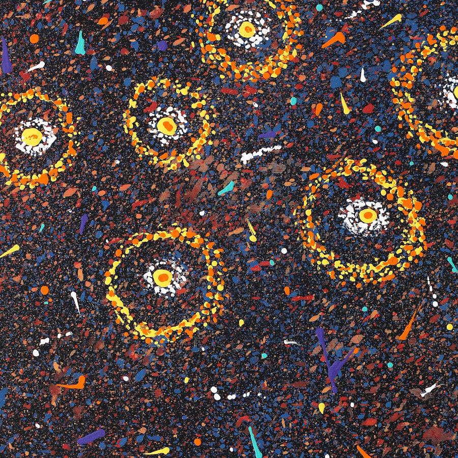 Aboriginal Artwork by Sabrina Napangardi Granites, Mina Mina Jukurrpa (Mina Mina Dreaming), 50x40cm