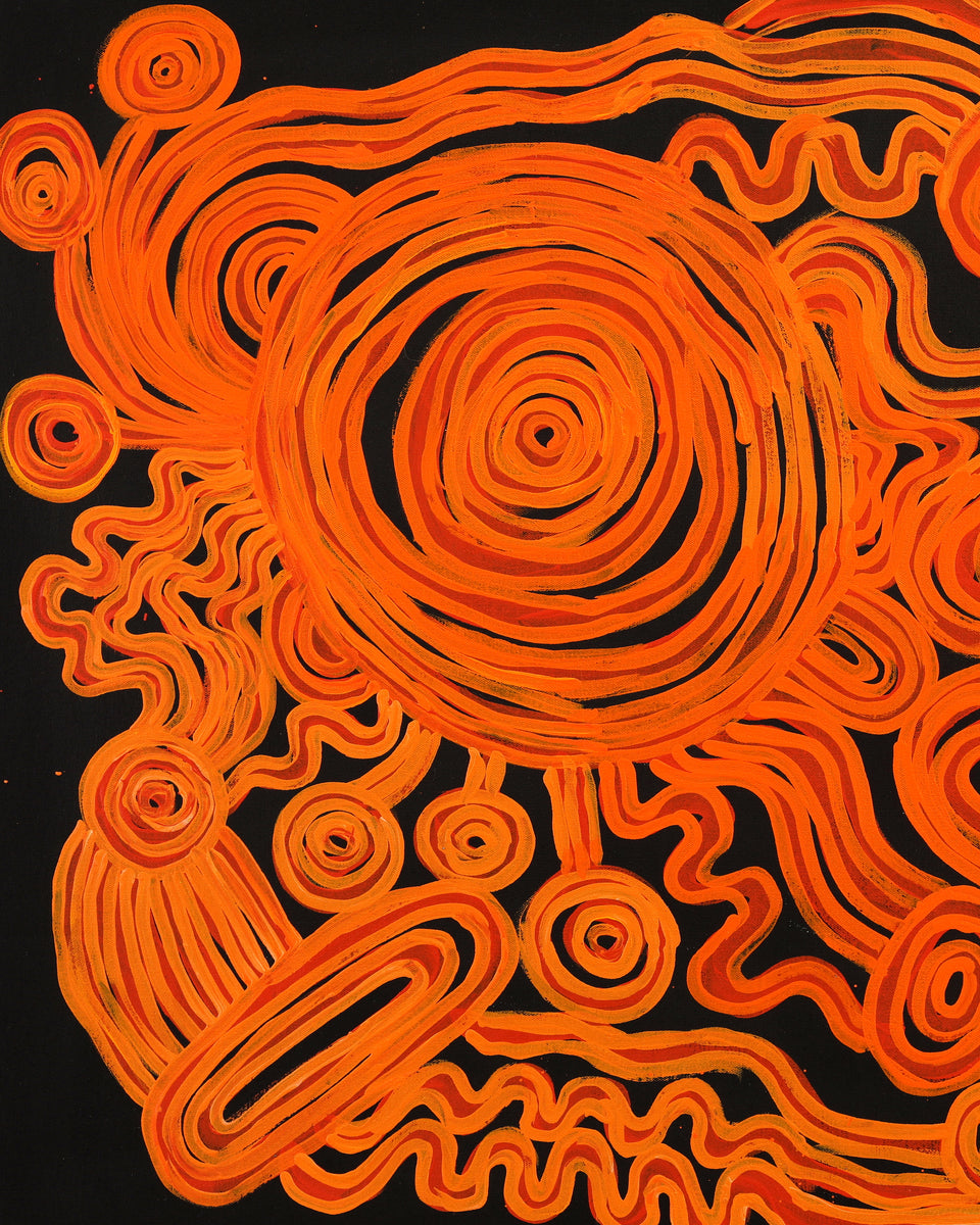 Aboriginal Artwork by Tjimpuna Williams, Piltati Tjukurrpa, 91x66cm