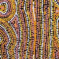 Aboriginal Artwork by Virginia Napaljarri Sims, Mina Mina Jukurrpa (Mina Mina Dreaming), 91x91cm