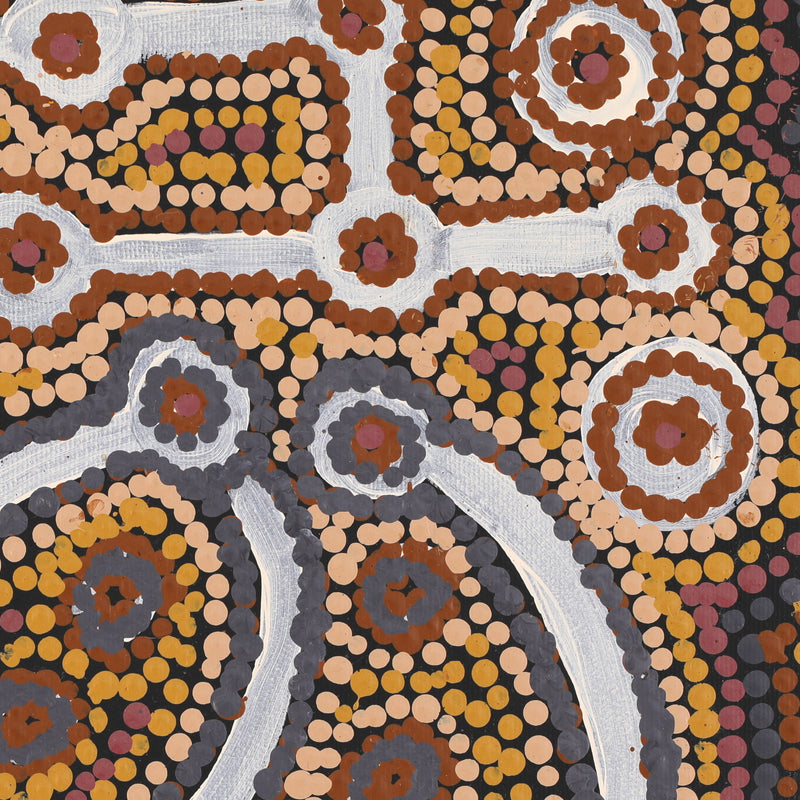 Aboriginal Artwork by Zarissa Napangardi Michaels, Lappi Lappi Jukurrpa (Lappi Lappi Dreaming), 30x30cm