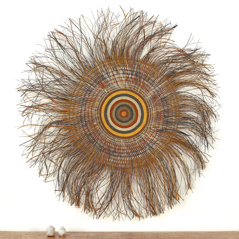 Aboriginal Artwork by Marcia Marrkula Mawulawuy - Woven Mat