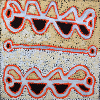 Aboriginal Artwork by Bernard Japanangka Watson, Pamapardu Jukurrpa - Warntungurru, 30x30cm