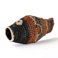 Aboriginal Artwork by Mavis Warrngilnga Ganambarr, Burrumitpa (Rock Cod) Sculpture 27x9x13cm