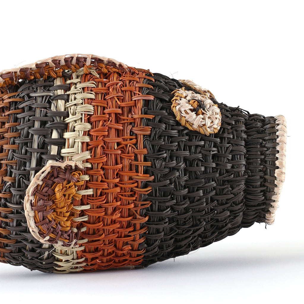 Aboriginal Artwork by Mavis Warrngilnga Ganambarr, Burrumitpa (Rock Cod) Sculpture 27x9x13cm