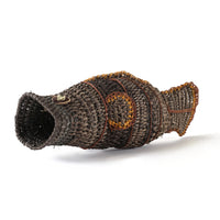 Aboriginal Artwork by Mavis Warrngilnga Ganambarr, Burrumitpa (Rock Cod) Sculpture 33x12x12cm