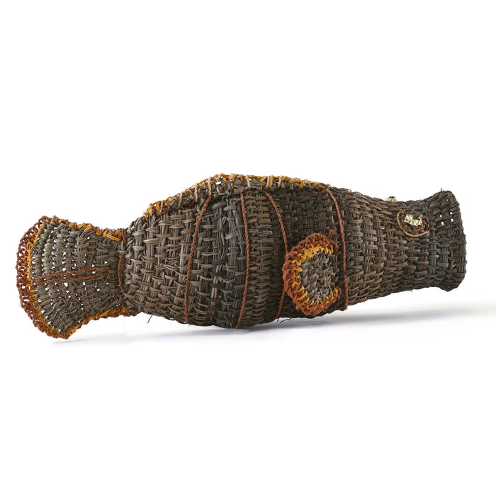 Aboriginal Art by Mavis Warrngilnga Ganambarr, Burrumitpa (Rock Cod) Sculpture 33x12x12cm - ART ARK®