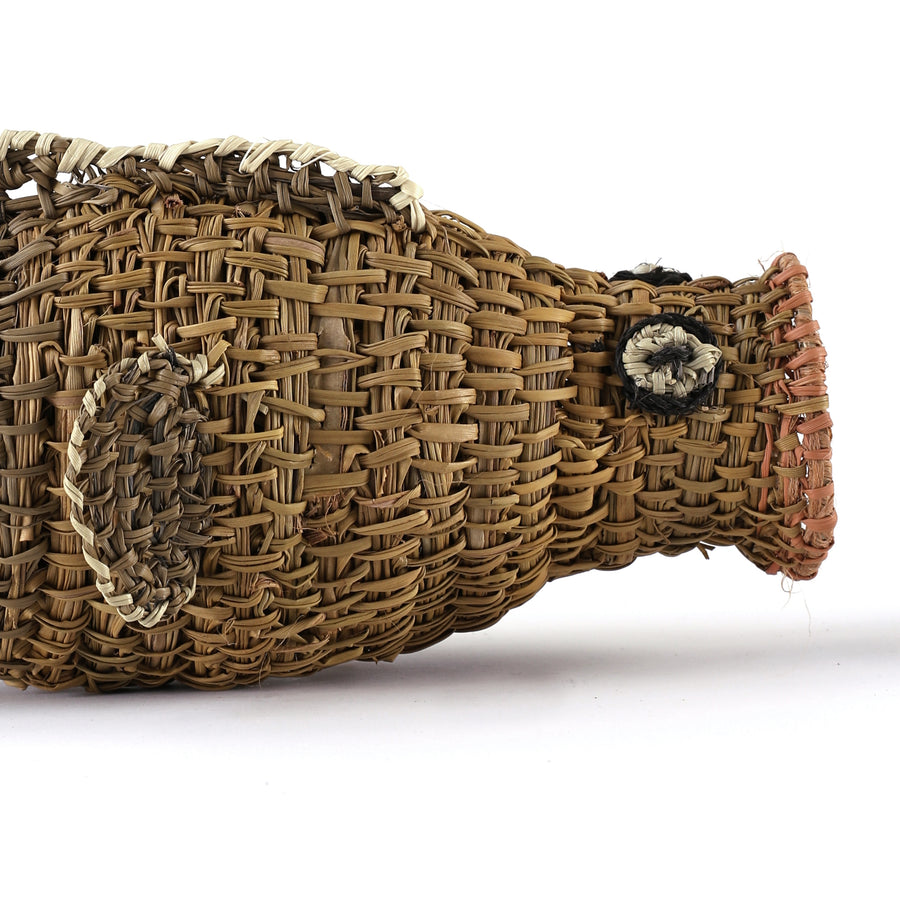 Aboriginal Artwork by Mavis Warrngilnga Ganambarr, Burrumitpa (Rock Cod) Sculpture 30x10x12cm