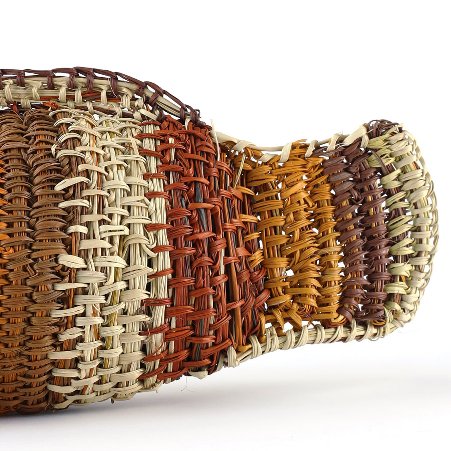 Aboriginal Artwork by Mavis Warrngilnga Ganambarr, Burrumitpa (Rock Cod) Sculpture 31x11x12cm