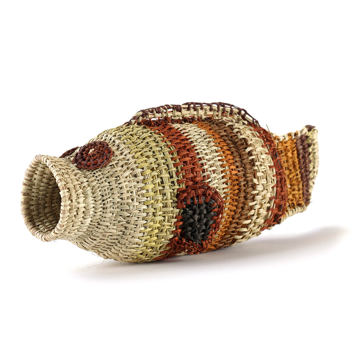 Aboriginal Art by Mavis Warrngilnga Ganambarr, Burrumitpa (Rock Cod) Sculpture 31x11x12cm - ART ARK®