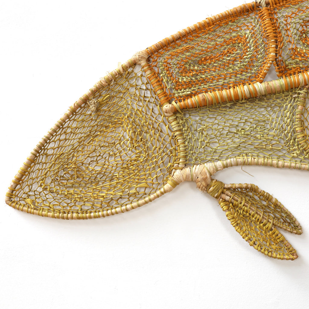 Aboriginal Artwork by Roseanne Ganambarr Djakmanbuy, Baypinga (Saratoga) Weaving, 160x40cm