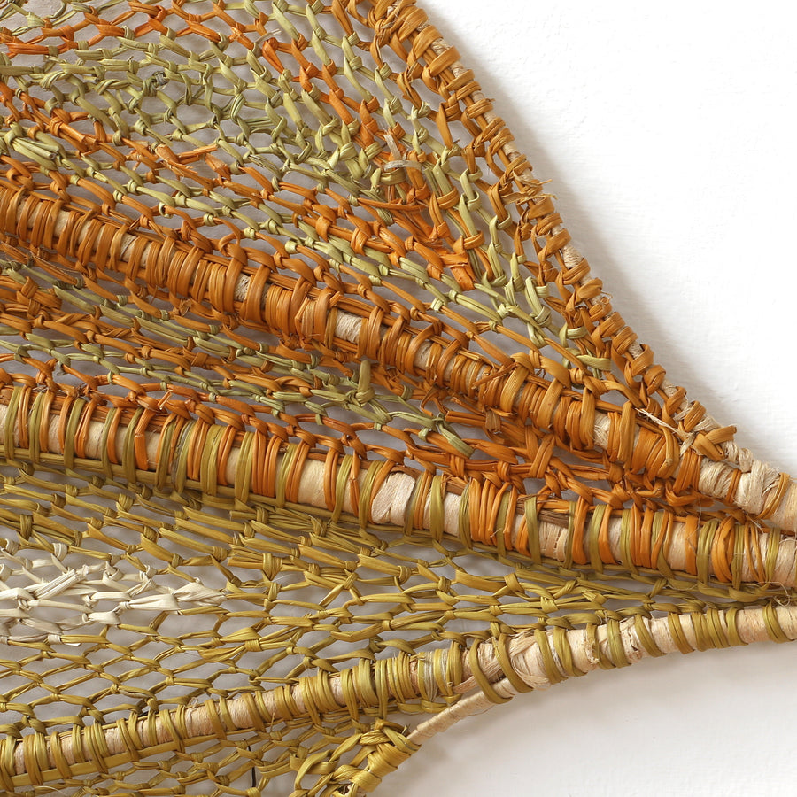 Aboriginal Artwork by Roseanne Ganambarr Djakmanbuy, Baypinga (Saratoga) Weaving, 160x40cm