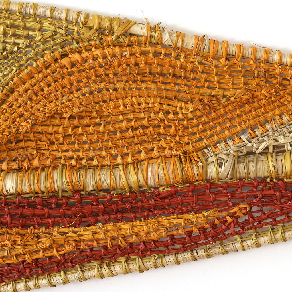 Aboriginal Artwork by Jericha Marrkula Manila, Baypinga (Saratoga) Weaving, 214x60cm