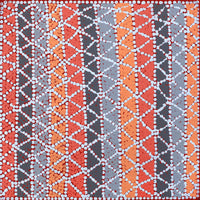 Aboriginal Artwork by Lizzie Nungarrayi Spencer, Ngapa Jukurrpa (Water Dreaming) - Pirlinyarnu, 30x30cm