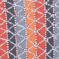 Aboriginal Artwork by Lizzie Nungarrayi Spencer, Ngapa Jukurrpa (Water Dreaming) - Pirlinyarnu, 30x30cm