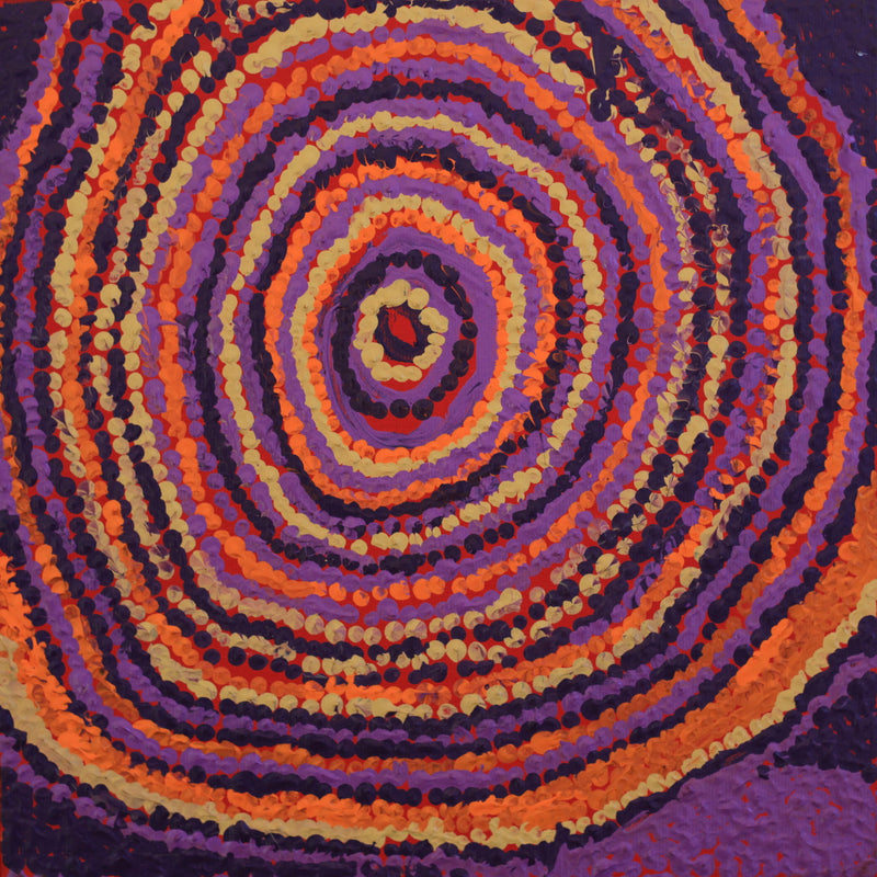 Aboriginal Artwork by Liddy Napanangka Walker, Pirlarla Jukurrpa 30x30cm