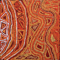 Aboriginal Artwork by Maggie Napaljarri Ross, Janganpa Jukurrpa - Mawurrji, 30x30cm