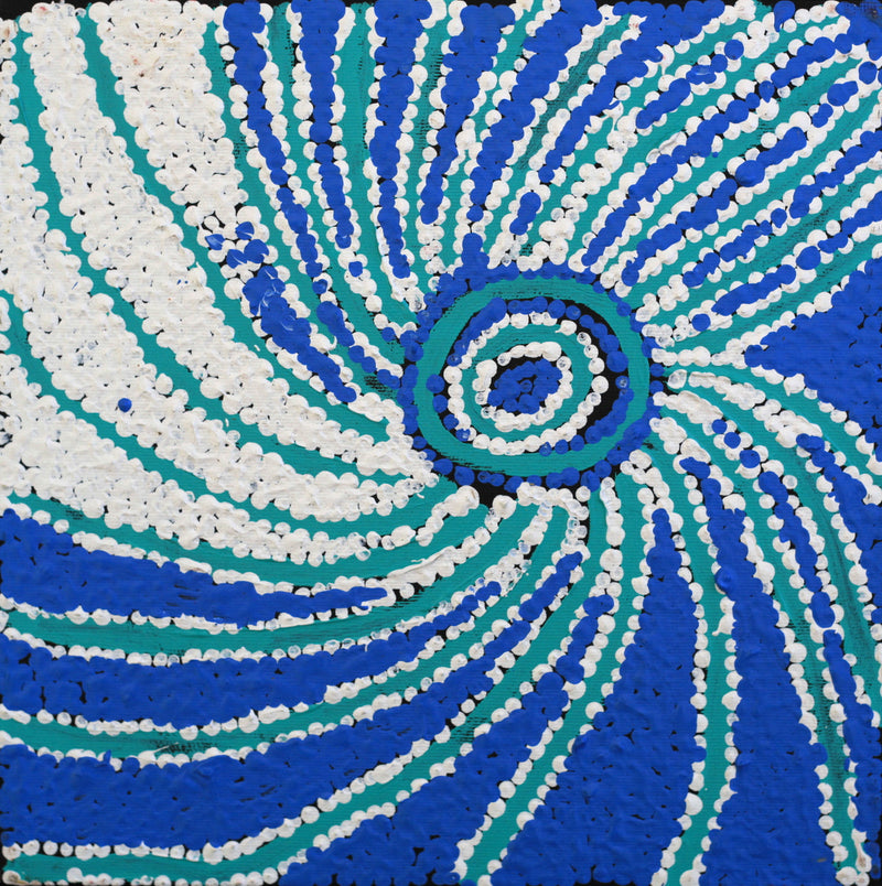 Aboriginal Artwork by Liddy Napanangka Walker, Pirlarla Jukurrpa 30x30cm