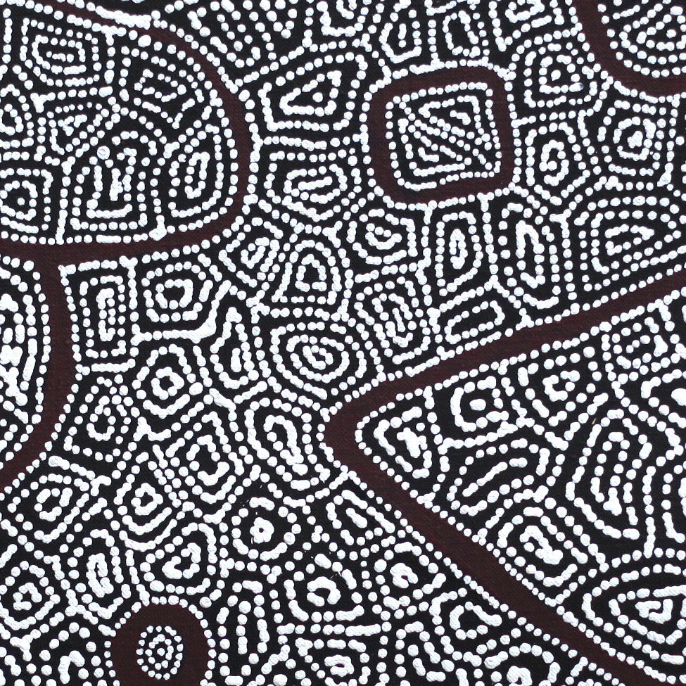 Aboriginal Artwork by Shanna Napanangka Williams, Ngapa Jukurrpa -  Puyurru, 61x46cm - ART ARK®