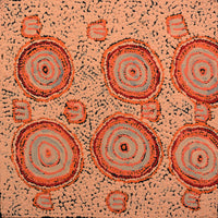 Aboriginal Artwork by Maggie Napaljarri Ross, Janganpa Jukurrpa - Mawurrji, 30x30cm