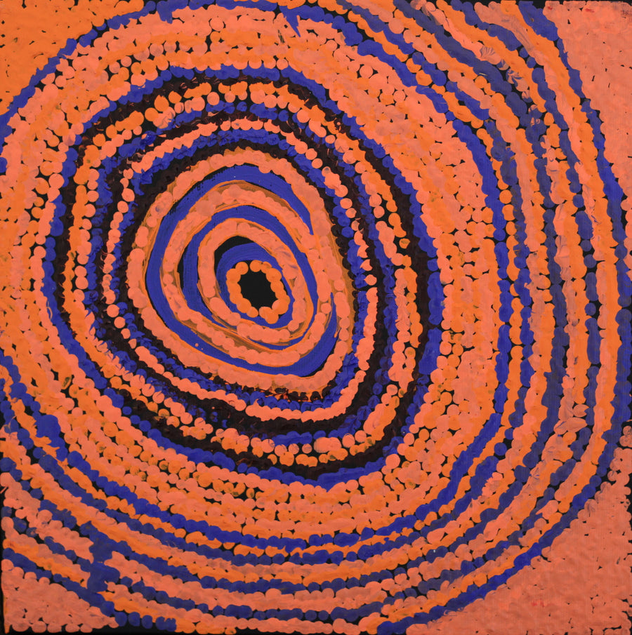 Aboriginal Artwork by Liddy Napanangka Walker, Pirlarla Jukurrpa 30x30cm
