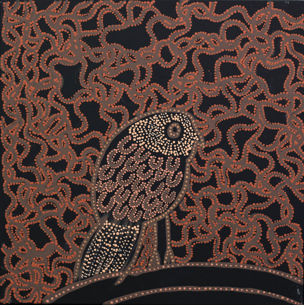 Aboriginal Art by Geraldine Napangardi Granites, Jurlpu kuja kalu nyinami Yurntumu-wana, 30x30cm - ART ARK®