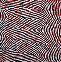 Aboriginal Artwork by Sarah Napurrurla Leo, Lukarrara Jukurrpa, 30x30cm
