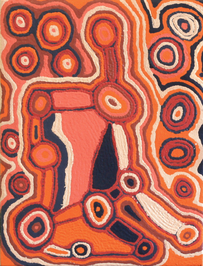 Aboriginal Artwork by Nancy Napanangka Gibson, Mina Mina Jukurrpa, 61x46cm