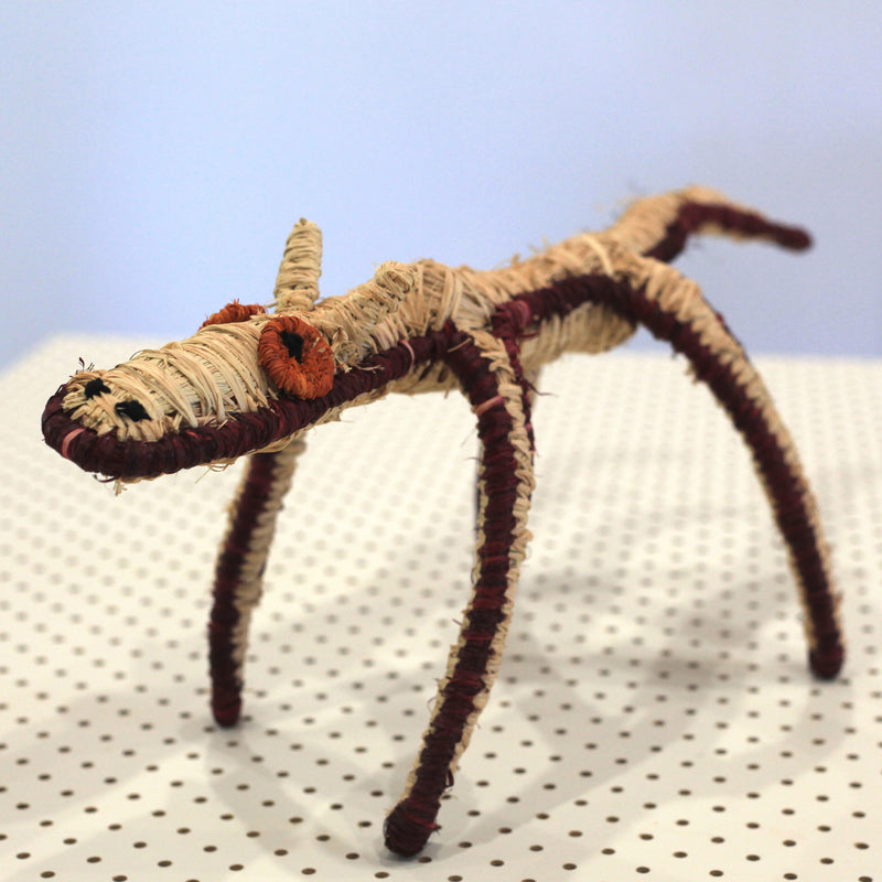 Aboriginal Artwork by Imitjala Pollard, Watarru - Tjanpi Papa (dog) Sculpture