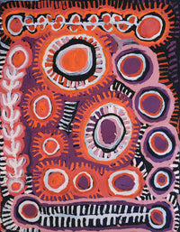 Aboriginal Artwork by Murdie Nampijinpa Morris, Malikijarra Jukurrpa, 61x46cm