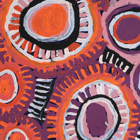 Aboriginal Artwork by Murdie Nampijinpa Morris, Malikijarra Jukurrpa, 61x46cm