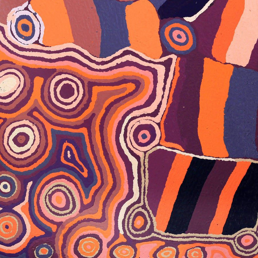 Aboriginal Artwork by Nancy Napanangka Gibson, Mina Mina Jukurrpa, 91x91cm