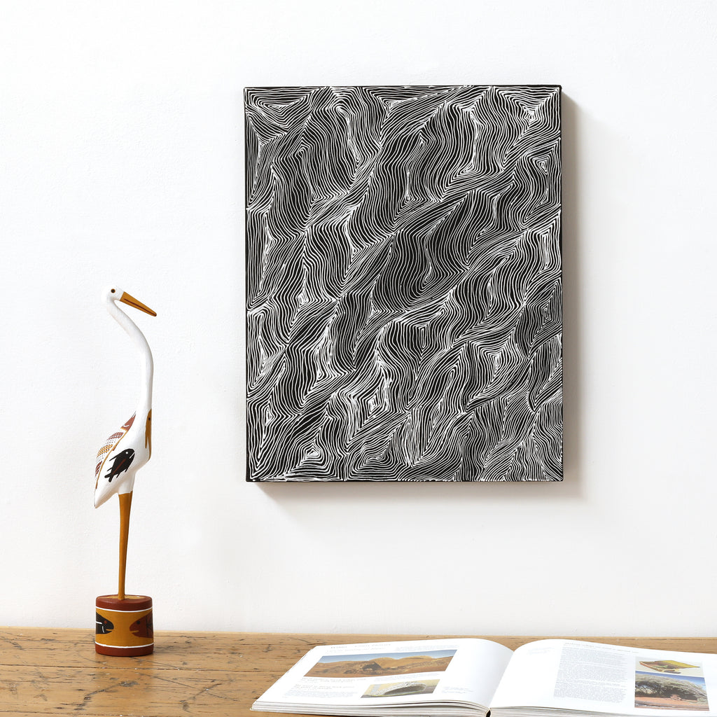 Aboriginal Artwork by Mary Napangardi Butcher, Pikilyi Jukurrpa, 50x40cm