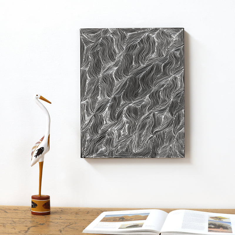 Aboriginal Artwork by Mary Napangardi Butcher, Pikilyi Jukurrpa, 50x40cm