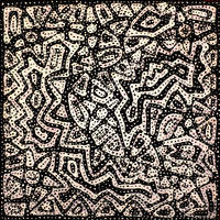 Aboriginal Artwork by Pauline Napangardi Gallagher, Mina Mina Jukurrpa, 30x30cm