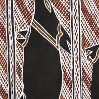 Aboriginal Artwork by Ŋulwurr #2 Yunupiŋu, Waṉkurra, 108x38cm Bark