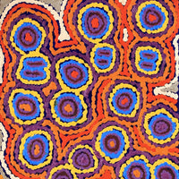 Aboriginal Artwork by Ada Nangala Dixon, Ngapa Jukurrpa (Water Dreaming) - Puyurru, 76x30cm
